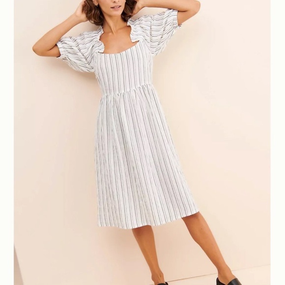Anthropologie Afternoon Lolita striped midi dress. Size 8. EUC